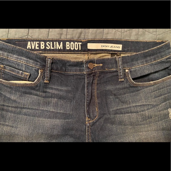 Bootcut is back!  DKNY SLIM BOOT JEANS Size 12 - Picture 4 of 7